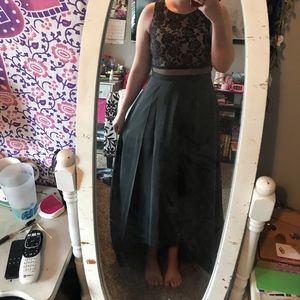 Black and Tan prom dress